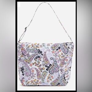 #1304 - Vera Bradley Hobo Shoulder Bag, Maddalena Paisley Soft Purple Tote